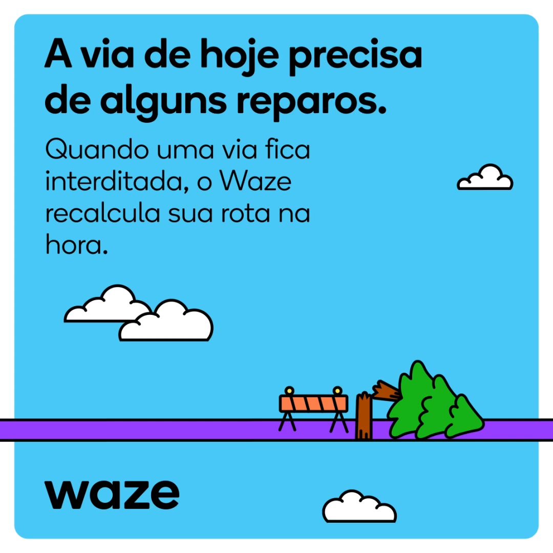 Waze Navigation & Live Traffic advertising creative
