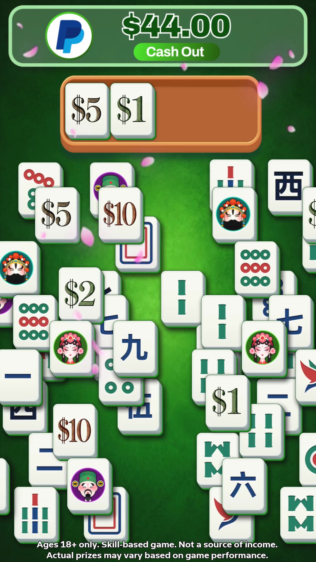 Mahjong Rumble: Win Real Cash advertising creative