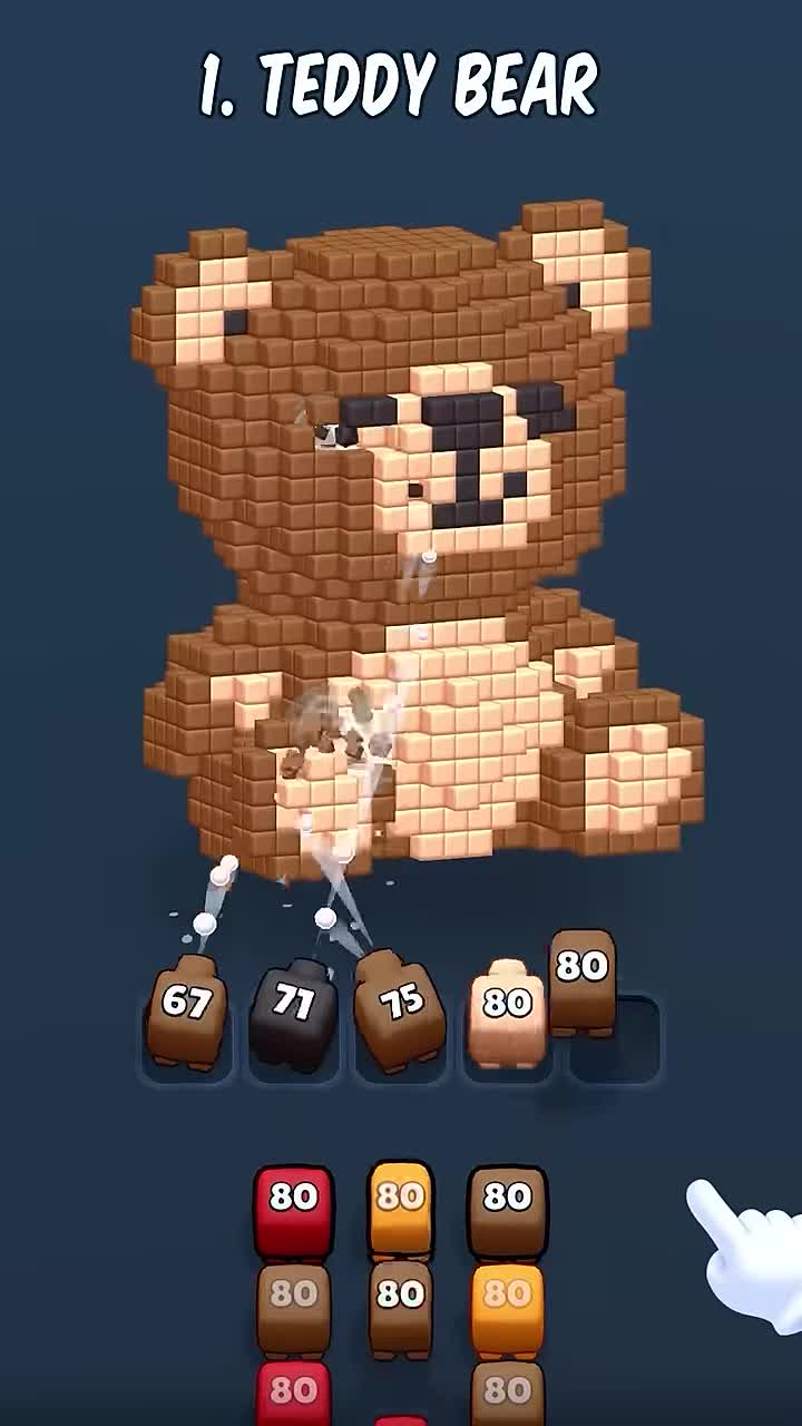 Cube Land Puzzle Game 广告素材