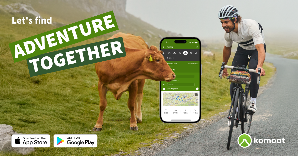 komoot - hike, bike & run advertising creative