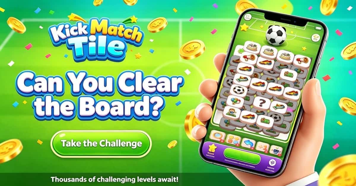 Kick Match Tile ad creative