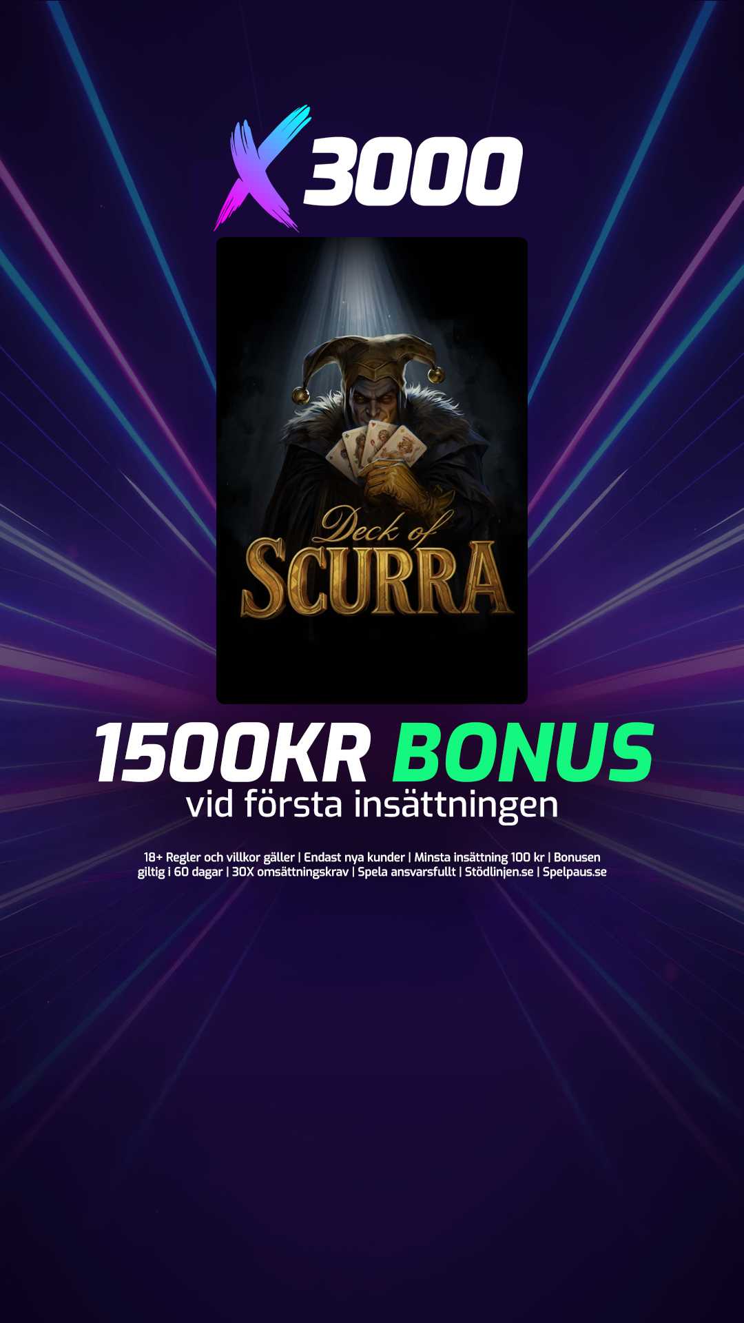 X3000 Casino & Sports Bet ad creative