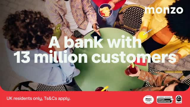 Monzo Bank - Mobile Banking advertising creative