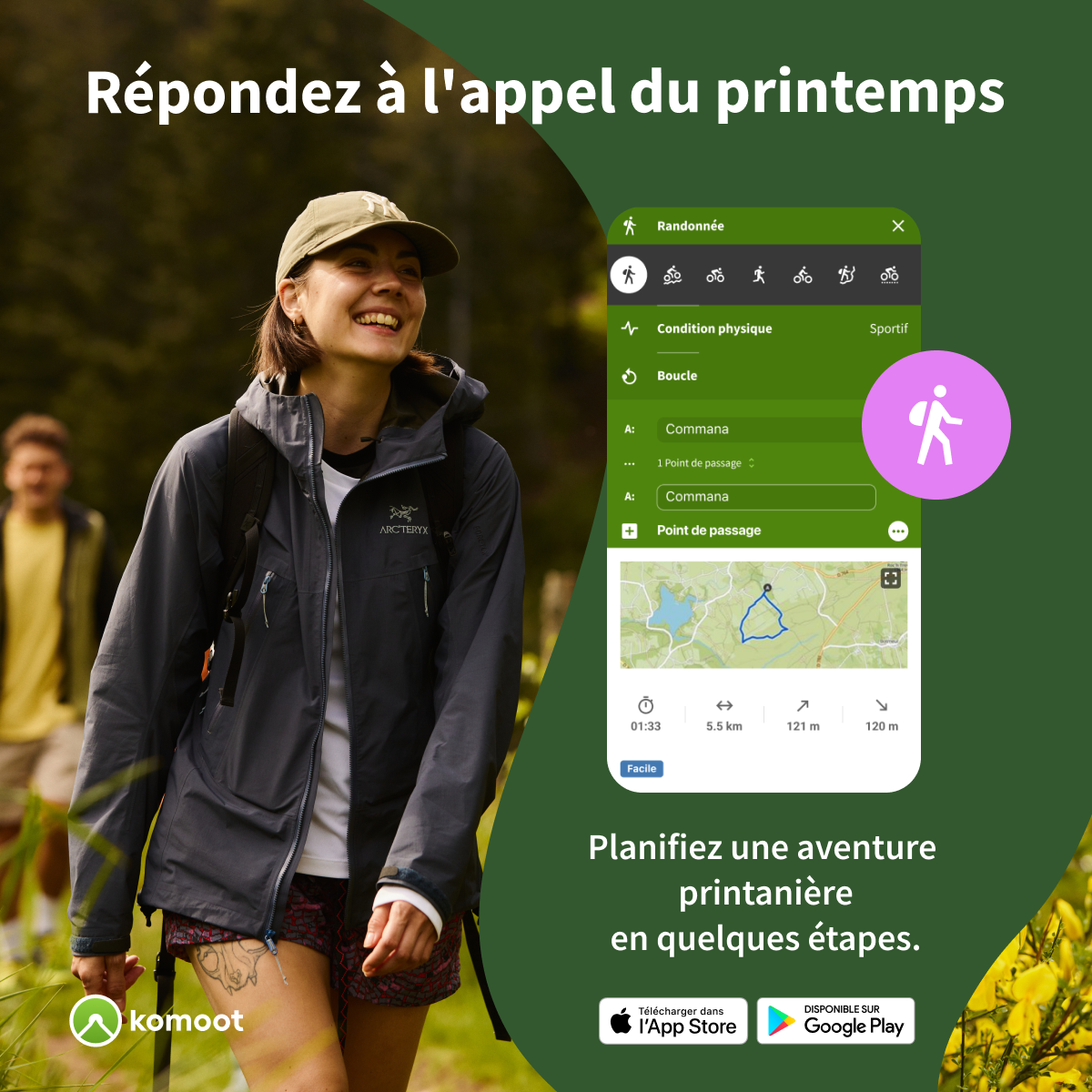 komoot - hike, bike & run advertising creative