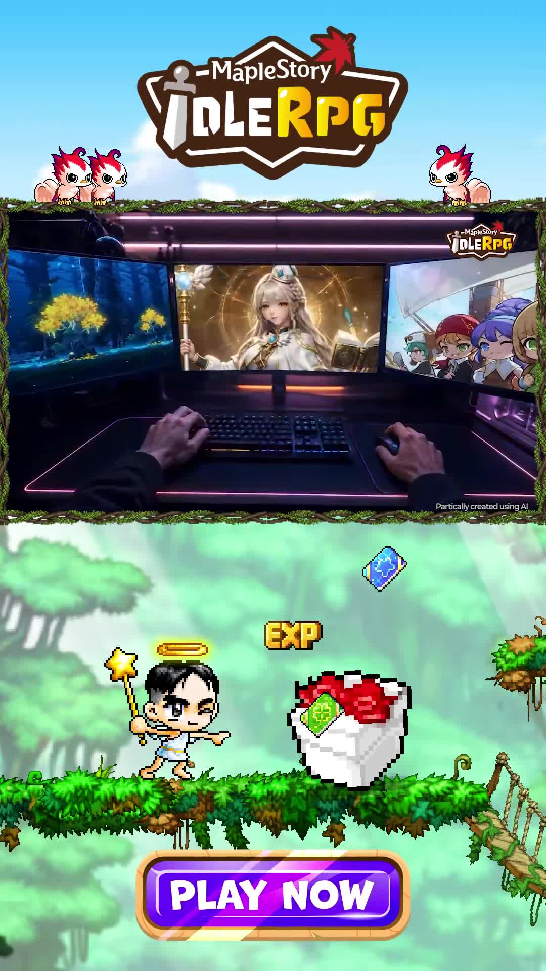 MapleStory : Idle RPG ad creative