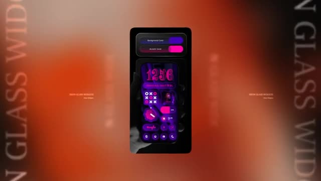 Glass Widgets : Neon advertising creative