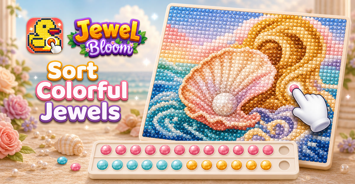 Jewel Bloom: Pixel Color Sort ad creative