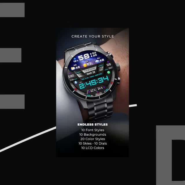 PER27 Digital Watch Face advertising creative
