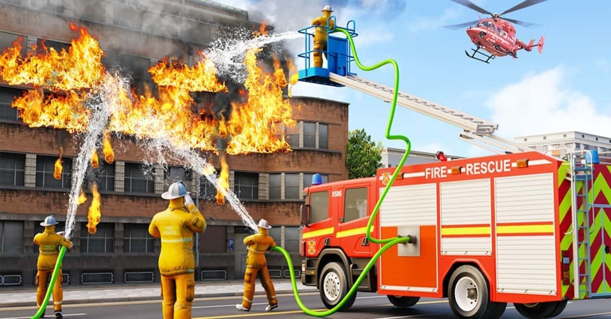 US Fire Truck Rescue Games 3d 广告创意
