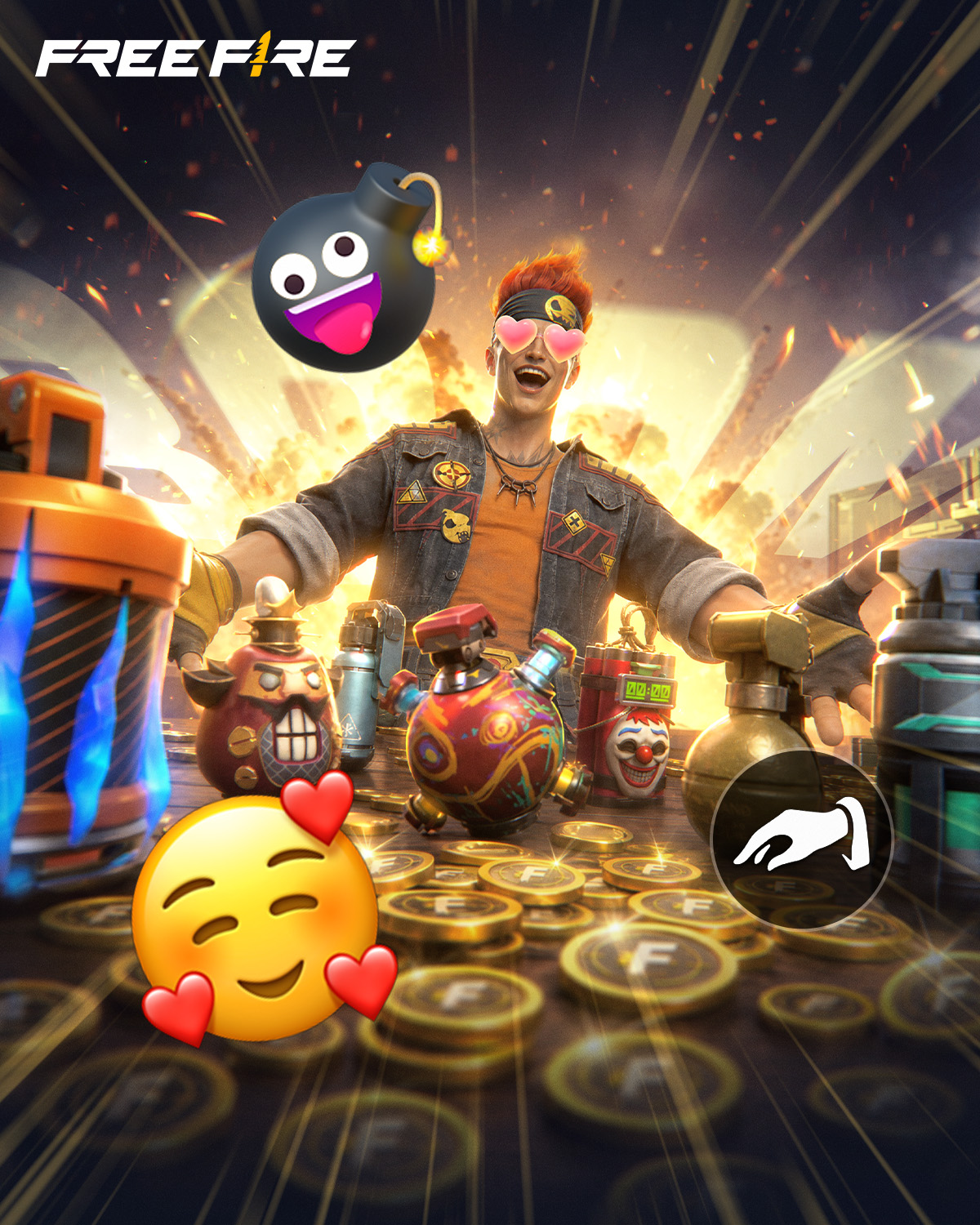 Free Fire x NARUTO SHIPPUDEN ad creative