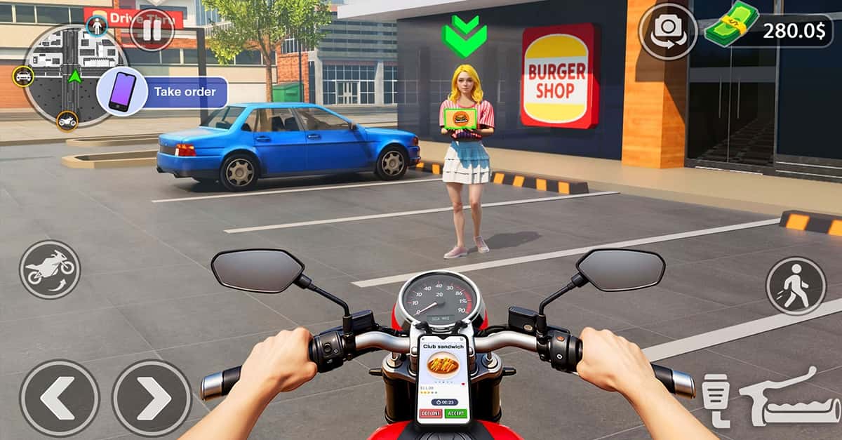 Urban Food Delivery Game advertising creative