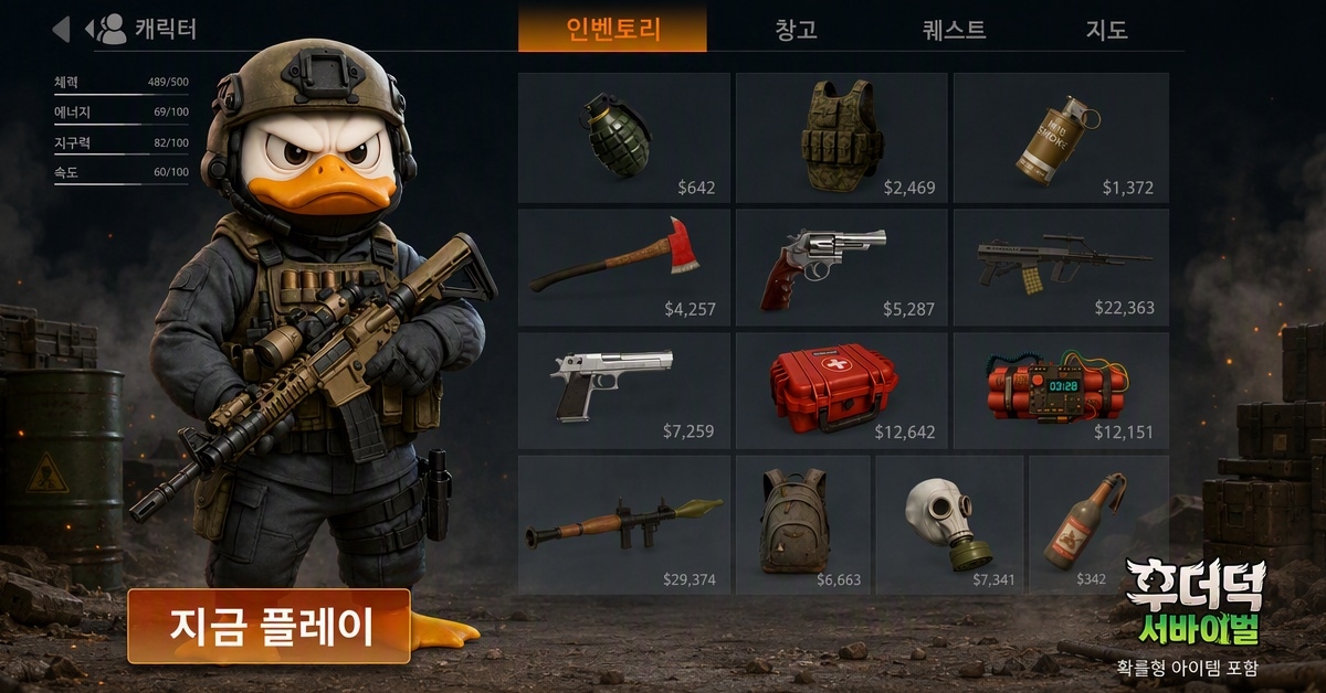 후더덕 서바이벌 广告素材