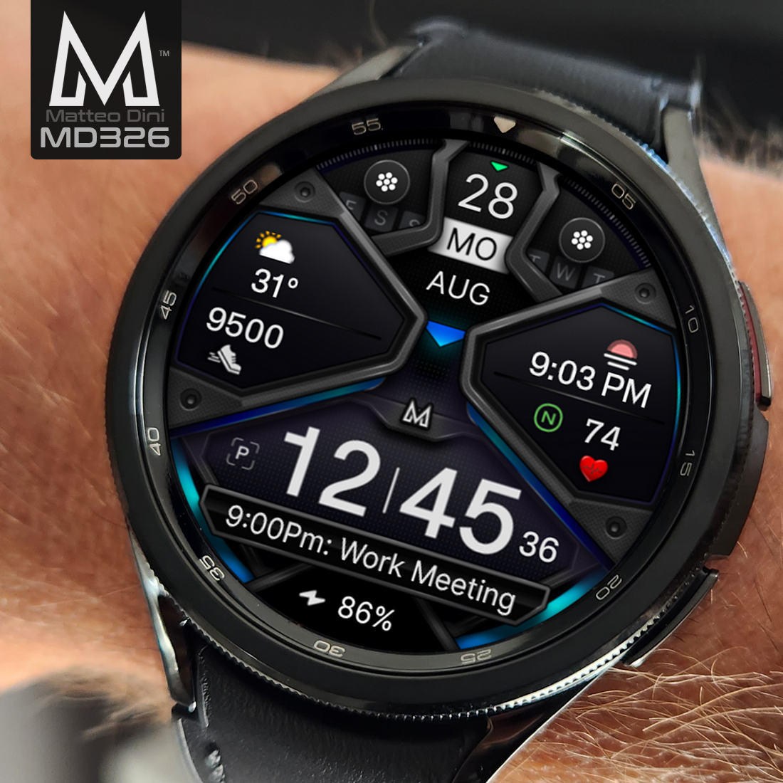 MD326 3D Modern Watch Face advertising creative