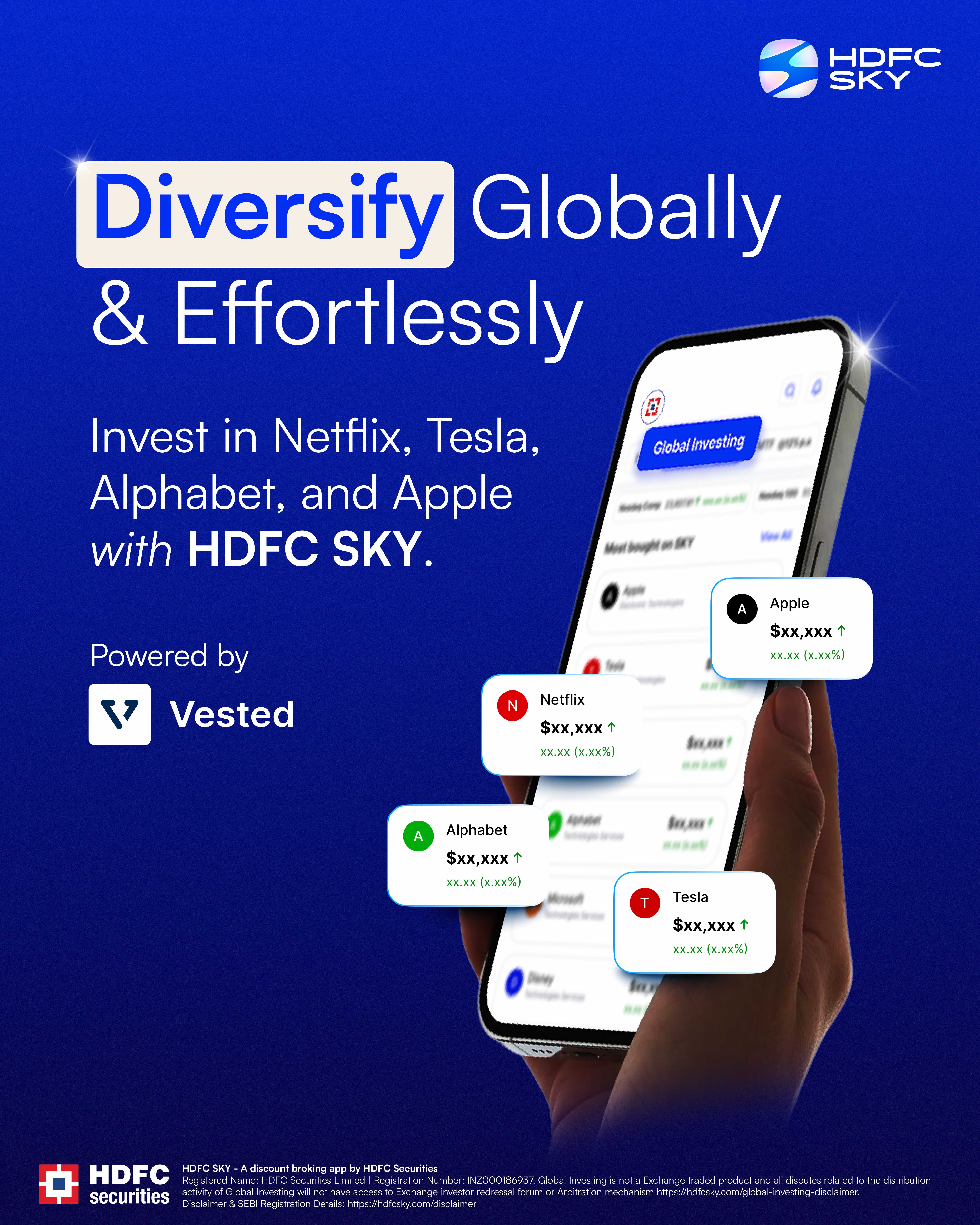 HDFC SKY: Demat Stocks IPO MF 广告创意