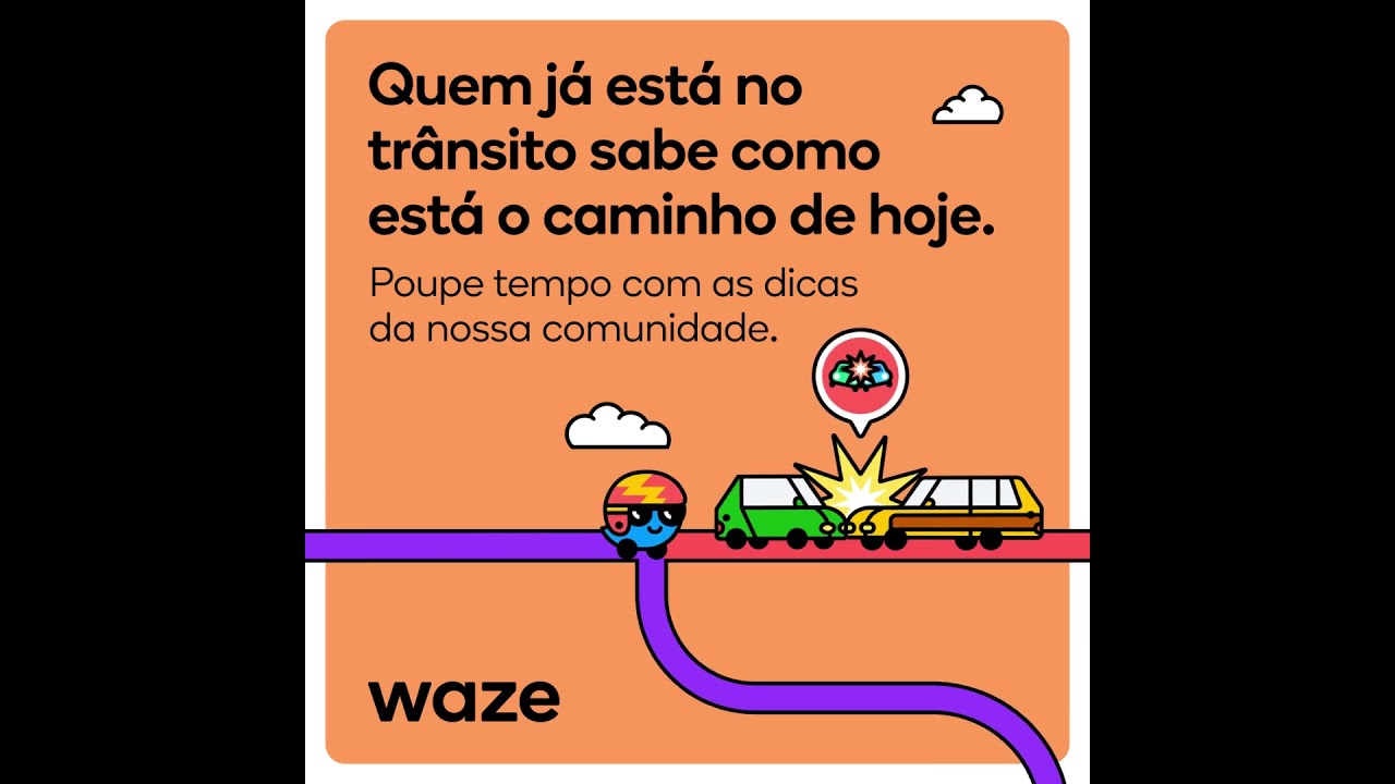 Waze Navigation & Live Traffic advertising creative