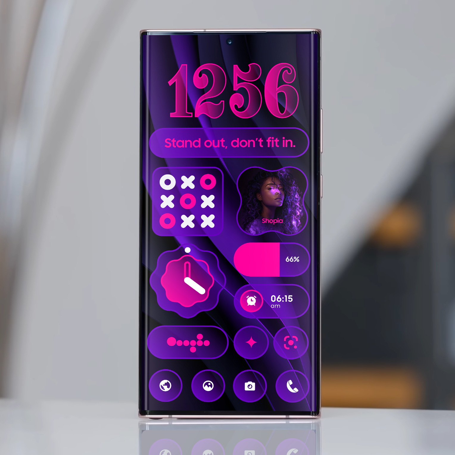 Glass Widgets : Neon advertising creative