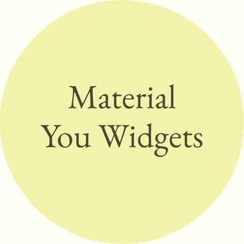 Material You Widgets advertising creative