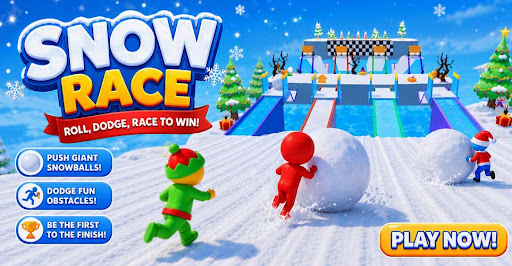 Snow Race advertising creative