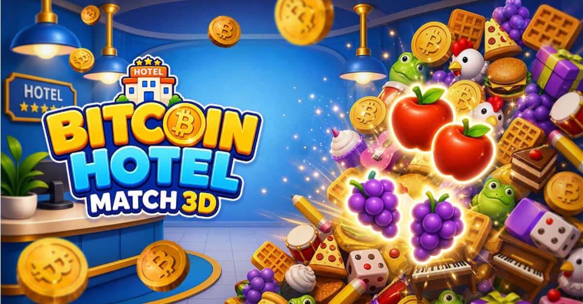 Bitcoin Hotel: Match 3D ad creative
