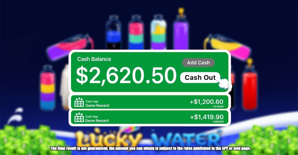 Lucky Water Sort: Win Cash ad creative