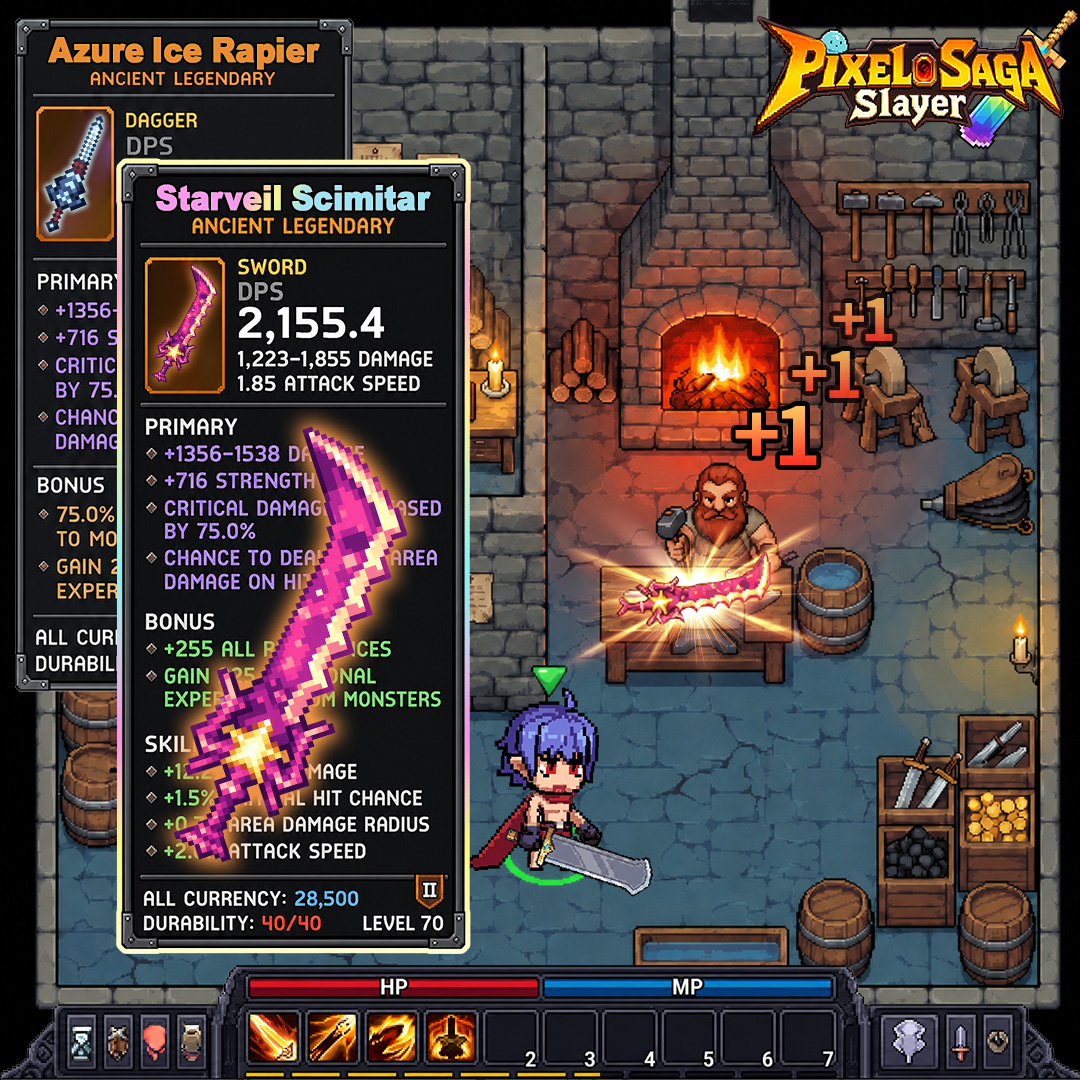 Pixel Slayer Saga 广告素材