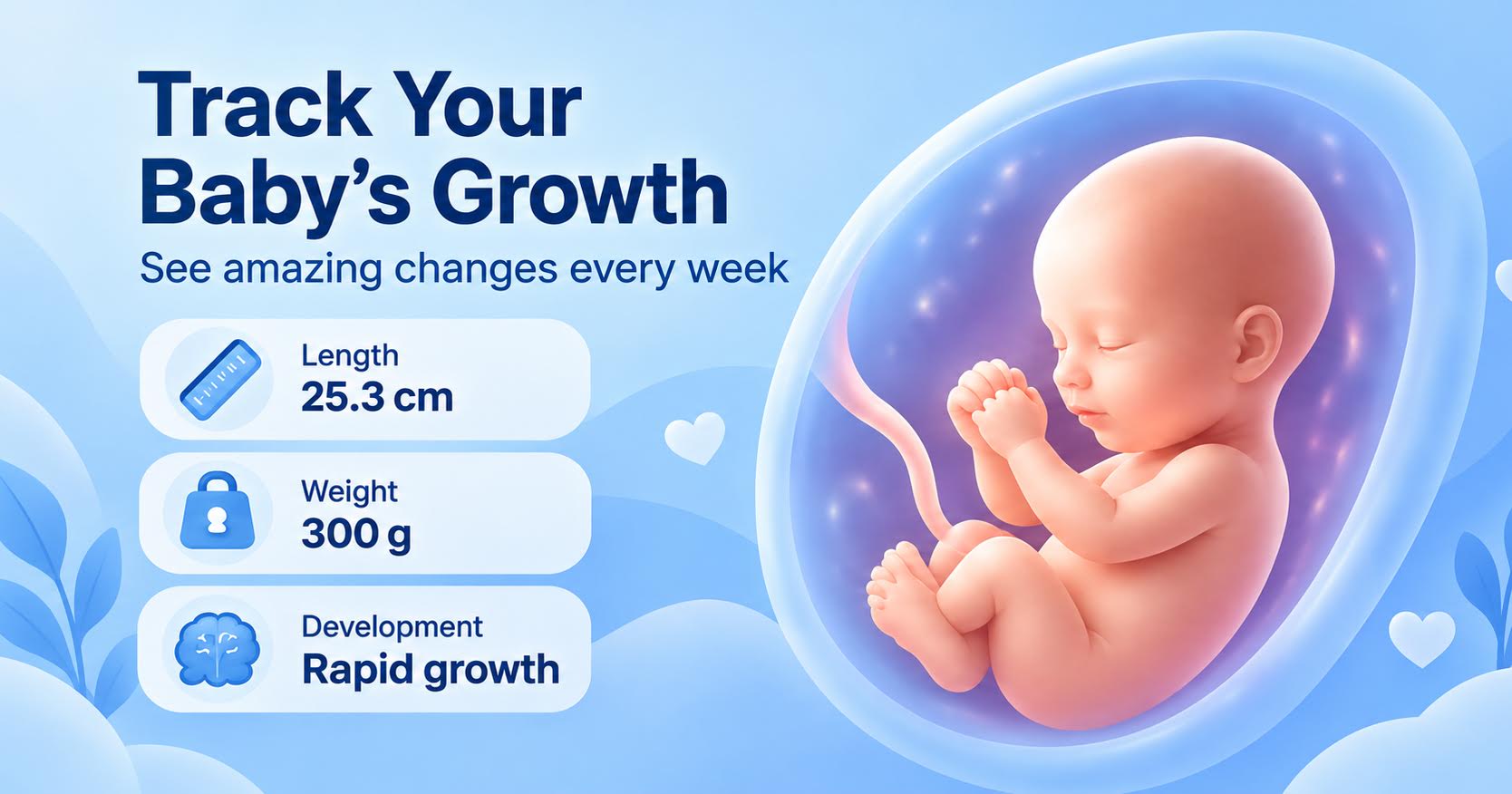 PregnancyTracker - Growth Baby ad creative
