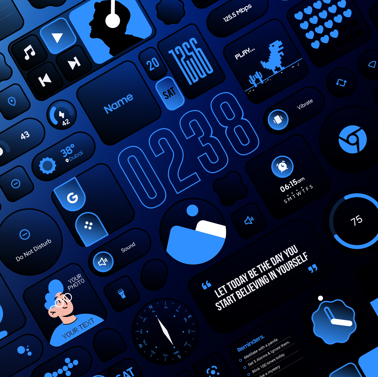 Glass Widgets Pro advertising creative