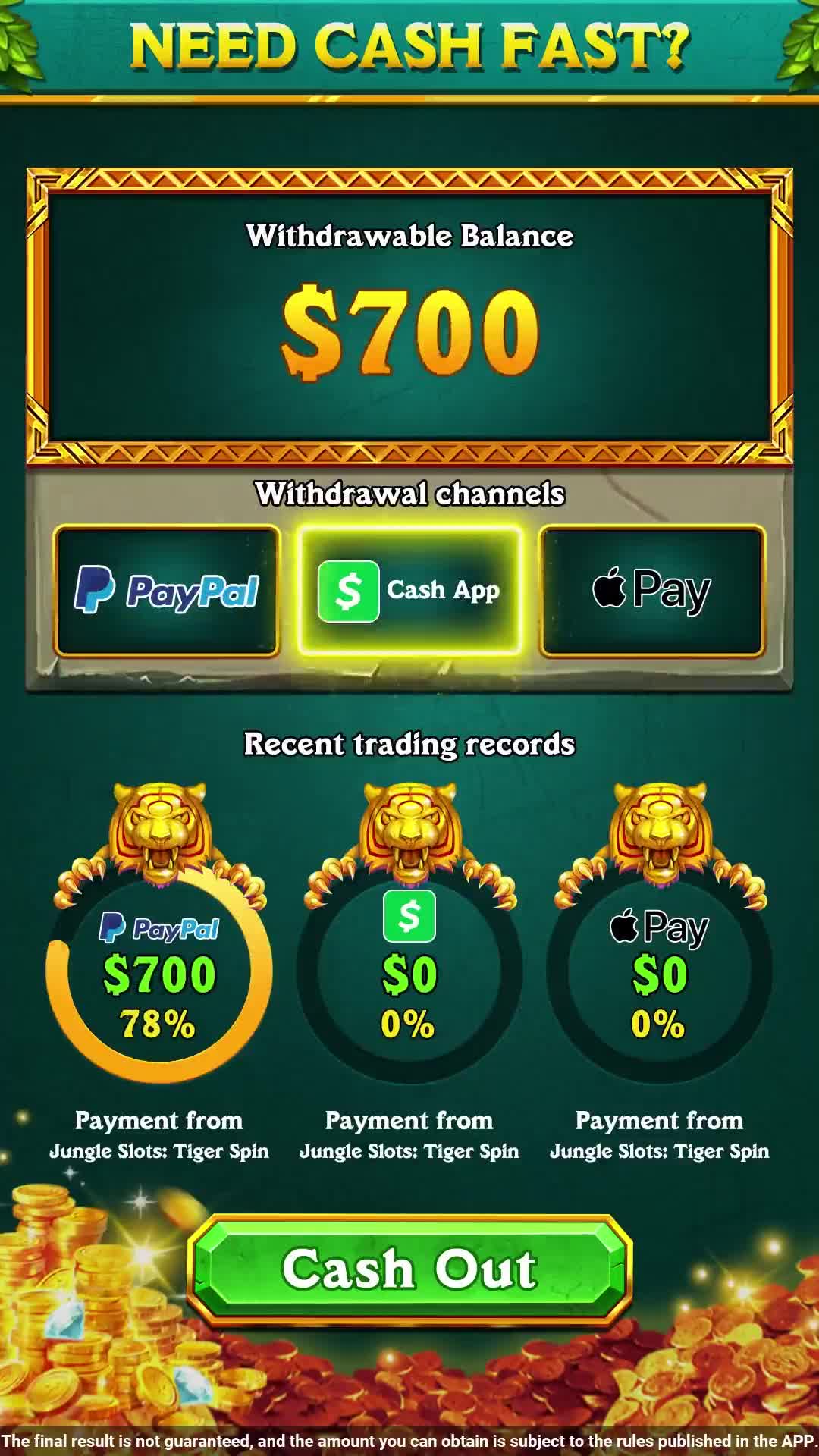 Jungle Slots: Tiger Spin 广告创意