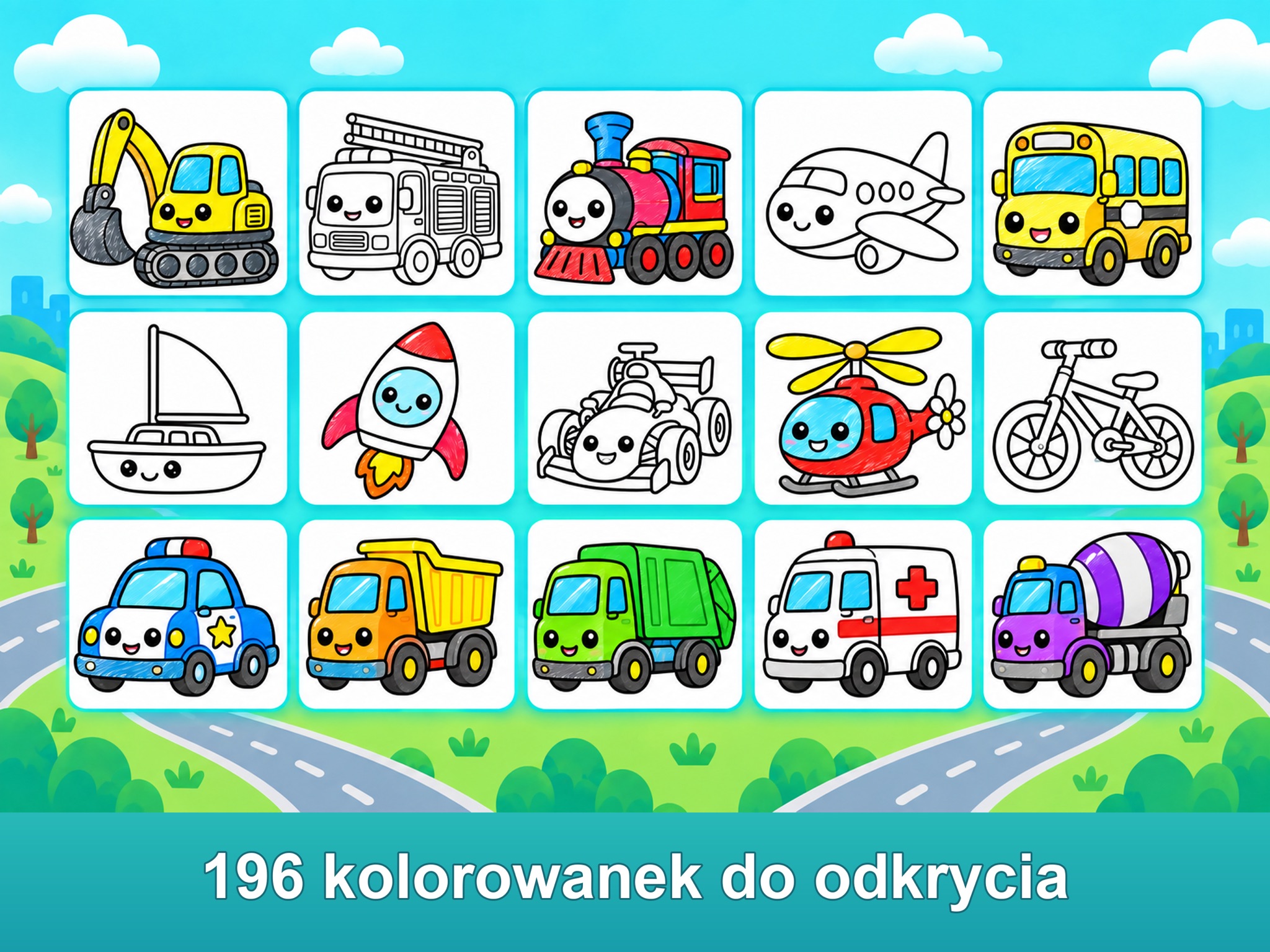 Coloring Book for Kids: Cars ad creative 3