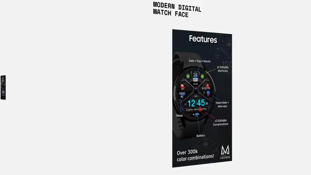 MD326 3D Modern Watch Face advertising creative