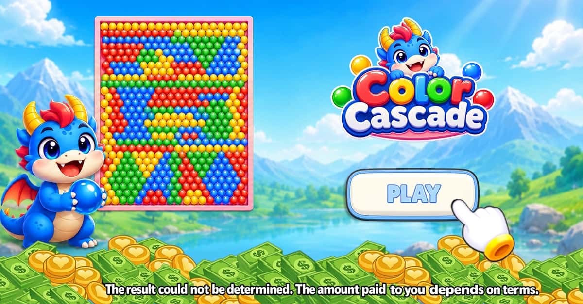 Color Cascade ad creative