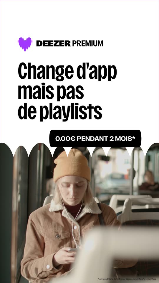 Deezer: Music & Podcast Player 广告素材