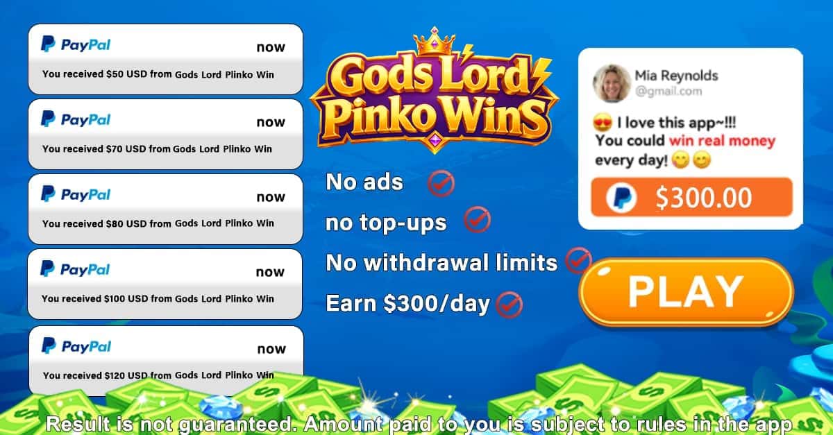 Gods Lord Plinko Win ad creative