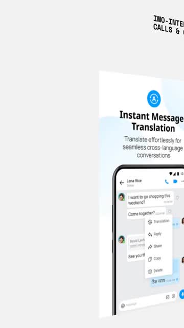 imo-International Calls & Chat advertising creative