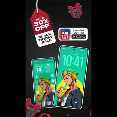 Launcher OS™ Pro 广告素材